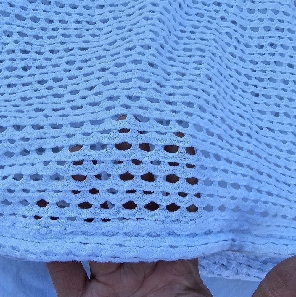 Baja blue crochet white jacket with hood size - Picture 8 of 10